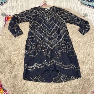 Isabel Marant Black and Gold Short Dress